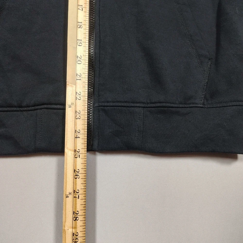 Skechers Track Jacket Mens Small Black Graphic Sleeve Tape Full Zip Cotton Blend